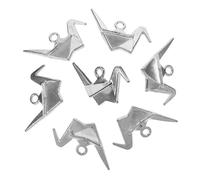 VILLFUL 20Pcs Crane Charms for DIY Necklace and Earring Making Creative Pendant Decorations for Bracelets and Crafts