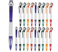VILLFUL 20Pcs Football Shape Ballpoint Pens Retractable Ink Pens for Students Office School Supplies Creative Soccer Design for Writing Drawing Note Taking Graduation Gifts