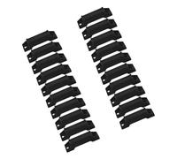 VILLFUL 20pcs Gaming Chair Footrest Sliders Replacement for Recliner Desk Chairs Smooth Low Glide Pedal Attachments Easy Install Furniture Accessories in Black