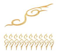 VILLFUL 20pcs Gold Embroidered Applique Patches for Clothes Fabric Repair Bag Patches for Chinese Opera Costume DIY Sewing Craft Accessories