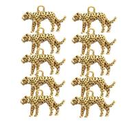 VILLFUL 20pcs Leopard Pendant Charms for Necklace Making Cute Keychain Charms Retro Animal Pendants As Bag Hanging Decoration