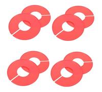 VILLFUL 20pcs Plastic Closet Dividers for Hanging Clothes Reusable Circular Clothing Separators Space Saving Slotted Design for Neat Wardrobe and Retail Display Red