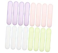 VILLFUL 20pcs Plastic Tweezer Organizer Case with Transparent Compartments for Eyelash Extensions Portable Lash Tweezer Storage Box with Protective Antiscratch Lining for Travel and Daily