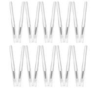 VILLFUL 20pcs Reusable Transparent Silicone Nail Powder Applicator Brushes for Glitter Pigment Nails Soft Comfortable Art Supplies for Manicure Precision and Even Coverage