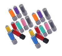 VILLFUL 20pcs Round Seal Cases for DIY Engraved Stamps Portable Plastic Stamp Containers for Crafting Scrapbooking Multi-use Blank Seal Holders with Classic Round Design