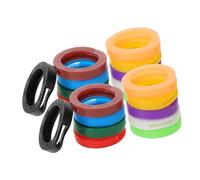 VILLFUL 20pcs Silicone Key Caps Covers Lightweight Flexible Round Key Protectors for Home Office Organization Color Coded Identifiers and Scratch Resistance