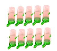 VILLFUL 20pcs Small Portable Bird Feeding Cups Parrot Water Dispenser Animal Feeder for Cage Use Green