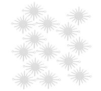 VILLFUL 20pcs Sun Flower Shaped Connectors for DIY Jewelry Making Sun Charms Pendant for Bracelet Necklace Earring Craft Projects Smooth Polished Unique Design
