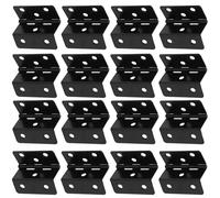 VILLFUL 20pcs Three Fold Metal Storage Box Hinges 6-Hole 1.69x1.57' Butt Cabinet Door Fittings Furniture Hardware for Wooden Chest and Kitchen Cabinets