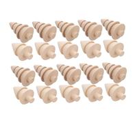 VILLFUL 20pcs Unfinished Wooden Pine Trees Christmas Tabletop Decorations for DIY Crafts Painting and Home Holiday Decor Compact Lightweight Wooden Ornaments for Festive Projects and Gift