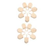 VILLFUL 20pcs Wooden Hanukkah Dreidels Unpainted DIY Craft Tops for Family Games Holiday Decor Educational Activities Smooth Spinning Wood Gyro