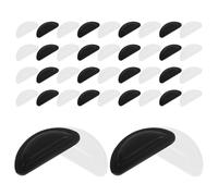 VILLFUL 24 Pairs Self-Adhesive D Shaped Silicone Eyeglass Nose Pads Anti-Slip Replacement Bridge Support for Glasses Sunglasses Spectacles Soft Cushion Reduces Nose Strain and Ensures