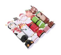 VILLFUL 24pcs Christmas Candy Boxes Foldable Paper Goodie Boxes with Cartoon Cracker Pull Design for Holiday Treats Festive Cookie Packaging Shower Birthday Party Favor Wrap