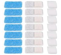 VILLFUL 24pcs Replacement Cat Drinking Fountain Filters Design for Pet Water Dispenser Activated Carbon Sponge Filtration for Fresh Compact Pack for Cats and Animals