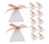 VILLFUL 25pc Triangle Dessert Boxes Creative Candy Containers for Valentine's Day and Birthday Party Decorations Sturdy Paper Favor Boxes Easy Assembly for Wedding Celebrations