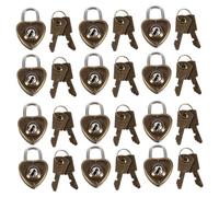 VILLFUL 25pcs Antique Alloy Heart Shaped Padlocks with Keys Rust-Resistant Love Locks for Diary Books Jewelry Boxes Luggage Solid Metal Craft Locks for Couples