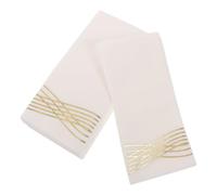 VILLFUL 25pcs Gold Foil Wave Pattern Disposable Dinner Napkins Soft Absorbent Cocktail Paper Serviettes Foldable Guest Towels for Wedding Parties Receptions and Events