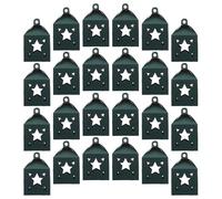 VILLFUL 25pcs Ramadan Eid Treat Boxes Green Hollow Star and Moon Paper Boxes for Muslim Holiday Decorations and Eid Mubarak Party Supplies