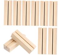 VILLFUL 25pcs Rectangular Wooden Photo Stands with Gap for Tight Hold Multi-use Memo Holders for Home Office Decoration and Business Card Display