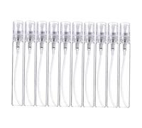 VILLFUL 25Pcs Refillable Perfume Bottles Transparent Glass Spray Containers Portable Travel Empty Bottles with Design for Toiletries and Essence Storage