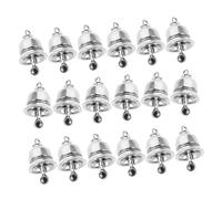 VILLFUL 25pcs Vintage Alloy Jingle Bell Pendants for DIY Jewelry Making Wind Chime Replacement Parts with Melodious Sound Lightweight Small Hanging Bells for Bracelets Necklaces Dog