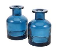 VILLFUL 2Pcs 150Ml Blue Glass Reed Diffuser Bottles for Essential Oil Aromatherapy, Empty DIY Fragrance Container with Replacement Diffuser Jar for Home Decor