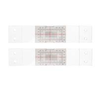 VILLFUL 2pcs Acrylic Crack Measuring Ruler for Concrete Masonry High Precision Wall Crack Gauge Monitor for Residential Construction Structural Inspection