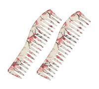 VILLFUL 2pcs Anti-static Hair Styling Tooth Combs for Men and Women Detangling Barbers Combs with Clear Teeth for Smooth Hair Grooming and Scalp Protection Portable Salon Hairbrush