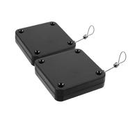 VILLFUL 2pcs Automatic Wall Mount Door Closer with Retractable Anti-Theft Pull Cord Box No Drilling Installation Silent Security Device for Bathroom Bedroom Office Doors