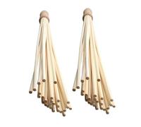 VILLFUL 2PCS Bamboo and Wood Massage Stick Handheld Long Handle Therapy Hammer for Neck Shoulder Back Leg Muscle Relief and Whole Body Tapping Massager Tool