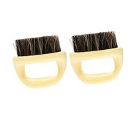 VILLFUL 2Pcs Beard Brush for Men with Boar Bristles Reusable Hair Cleaning Brush for Broken Hair Removal Ergonomic Handle Grooming Tool for Barbershop and Home Use