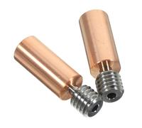 VILLFUL 2pcs Bi-metal Heat Break Throat Tube for Printer Accessories Heatbreak with Durability Prevents Heat Transfer and Clogging Compatible Replacement Parts for Printing