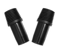 VILLFUL 2Pcs Black American Threaded Broom Handle Tips for Metal Rods, Threaded End Replacement Connectors Compatible with Extension and Telescopic Poles for Household Cleaning Tools