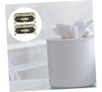 VILLFUL 2Pcs Black Rose Gold Tissue Box Decorative Multi-functional Napkin Holder for Home and Car Desktop Use Sturdy Material with Easy-clean European Style Design
