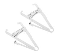 VILLFUL 2pcs Body Fat Caliper Skinfold Measure Device for Men Women Plastic Handheld Tester with Scale Accurate Waist Arm Hip Leg Fat Percentage Measurement Tool