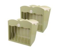 VILLFUL 2pcs Bunny Feeder Storage Rack for Rabbit Guinea Pig Chinchilla Ferret Durable Food Dispenser with Lid Efficient Hay Management for Tidy Pet Cage