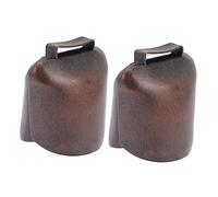 VILLFUL 2pcs Cattle Bells Livestock Hanging Ornaments for Cows and Farm Animals Crisp Sound for Easy Location Antique Finish