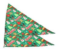 VILLFUL 2PCS Christmas Dog Bandana Decorative Pet Bib Scarf Lightweight Washable Reusable for Keeping Pets Clean After Eating Drinking