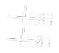 VILLFUL 2pcs Clear Adhesive Slide Door Bolt Latch Transparent Self-Adhesive Furniture Cabinet Lock Easy Installation Secure Bolt Lock for Bedroom Bathroom Doors Invisible Design