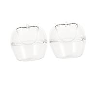 VILLFUL 2pcs Compact Hamster Bath Box Plastic Hamster Sand Bath Easy to Clean for Pet Cage