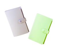 VILLFUL 2pcs Currency Collection Album with Protective Paper Holders Portable Money Holder Book for Banknotes Storage Safe Material Lightweight and Convenient for Go Collecting Green