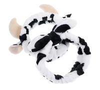 VILLFUL 2Pcs Cute Cow Pattern Headband for Women Makeup Face Washing Accessories Comfortable Adorable Hair Hoops for Daily Wear Great for Friends