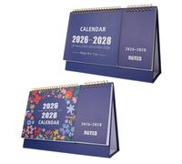 VILLFUL 2pcs Desk Calendar Monthly Standing Planner with Smooth Ink Resistant Pages for Office and Home Daily Scheduling Long Term Management Tool