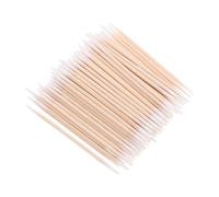 VILLFUL 2pcs Double-ended Fine Tip Cotton Swabs with Wooden Sticks, High Precision Cleaning Swabs for Microblading, Tattoo, Nail and Delicate Surface Makeup, 100 Pieces Bag