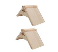 VILLFUL 2Pcs Durable Wooden Pigeon Perch Stand for Pet Birds Elevated Bird Dwelling Rack for Pigeons and Budgies for Cage