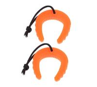 VILLFUL 2pcs Emergency Door Stopper Wedge Orange C-Shaped Door Jam for Law Enforcement Fire Escape Safety Finger Pinch Protection Plastic Security Gear Accessories