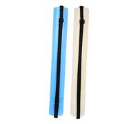 VILLFUL 2pcs Extendable Plastic Art Storage Tubes with Shoulder Strap, White and Blue, Adjustable Drawing and Poster Carrying Cases for Artists and Designers