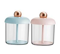 VILLFUL 2pcs Facial Bubble Foam Maker Cup Multi-Hole Foaming Tool for Face Wash Skincare Quick 5-Second Foam Generator, and Blue Gold