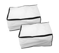 VILLFUL 2pcs Foldable Bedding Storage Bags with View and Zipper, Large Capacity Peva under Bed Storage Organisers for Quilts and Clothes, Waterproof Dustproof Moving Bags