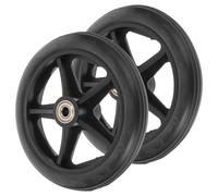 VILLFUL 2pcs Front Wheelchair Wheels Replacement Black Casters for Enhanced Stability and Smooth Mobility Easy Install Walkers Wheelchair Repair